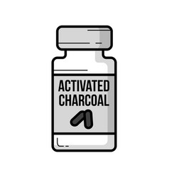 Activated Charcoal Jar Vintage Icon