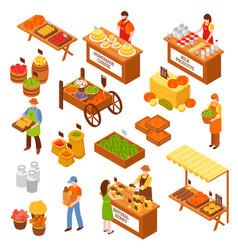 Farmers Marketplace Isometric Set