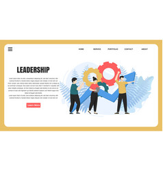 Flat Design Concept Leadership For Website