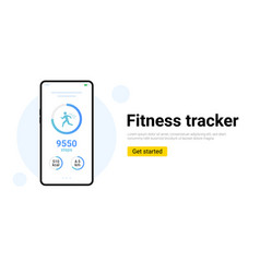 Step Counter Fitness Tracker App Design Walk Flat