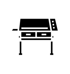 Drafting Table Architectural Drafter Glyph Icon