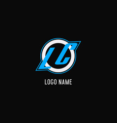 Initial Lc Logo Circle Line Creative Esport Team