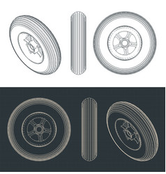 Light Airplane Wheel Blueprints