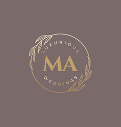 Ma Initials Letter Wedding Monogram Logos