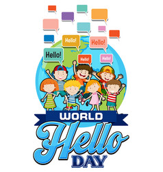 World Hello Day Poster Design