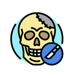 Cranioplasty Surgery Color Icon