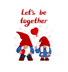 Cute Valentine S Day Couple Of Gnomes With Heart