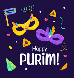 Happy Purim Poster For Party Banner Jewish