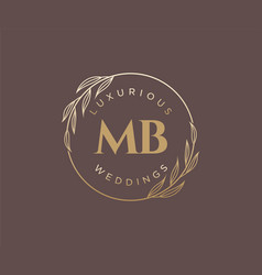 Mb Initials Letter Wedding Monogram Logos