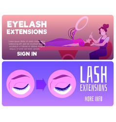 Set Of Website Banner Templates About Eyelash