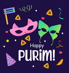 Happy Purim Poster For Party Banner Jewish