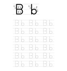 Printable Letter B Alphabet Tracing Worksheet