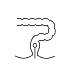 Rectal Examination Line Outline Icon