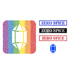 Scratched Zero Spice Stamp And Dot Mosaic Crystal