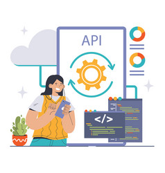 Api Technology Concept Flat