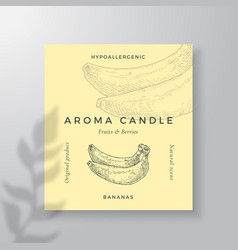 Aroma Candle Label Template Banana Scent