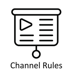 Channel Rules Outline Icon Design