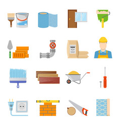 Construction Materials Icons Set