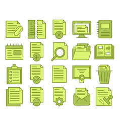 Icons Set Of Documents