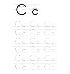 Printable Letter C Alphabet Tracing Worksheet