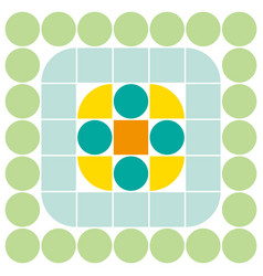 Seamless Geometric Pattern With Circles And Square