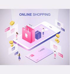 3d Isometric Online Shopping