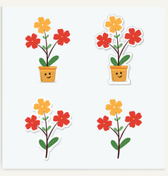 Cartoon Flower Sticker Clipart Png Images