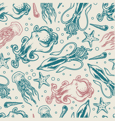 Ocean Animals Pattern Seamless Colorful