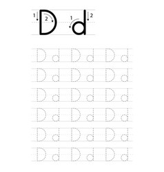 Printable Letter D Alphabet Tracing Worksheet