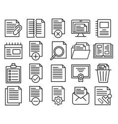 Icons Set Of Documents