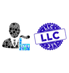 Mosaic Capitalist Oligarch Icon With Textured Llc