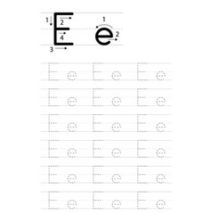 Printable Letter E Alphabet Tracing Worksheet