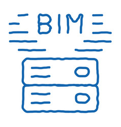 Building Information Modeling Doodle Icon Hand