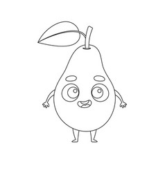 Coloring Page Funny Pear Book For Kids