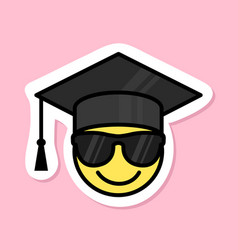 Cool Graduate Smiling Face With Sunglasses