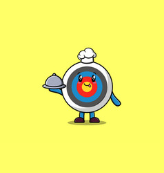 Cute Cartoon Chef Archery Target Serving Food