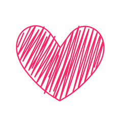 Pink Scribble Heart Icon