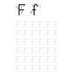 Printable Letter F Alphabet Tracing Worksheet