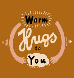 Cheerful Warm Virtual Hugs Greeting Card Template