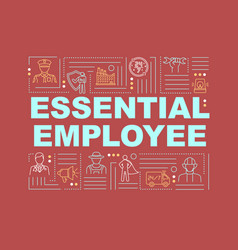 Essential Employee Word Concepts Banner