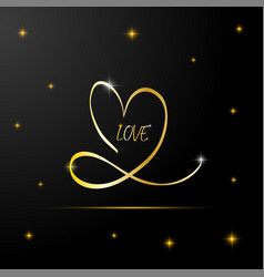 Happy Valentine S Day Greeting Card With Gold