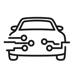 Intelligent Vehicle Line Icon Smart Car