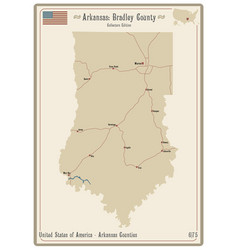 Map Bradley County In Arkansas