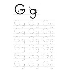 Printable Letter G Alphabet Tracing Worksheet