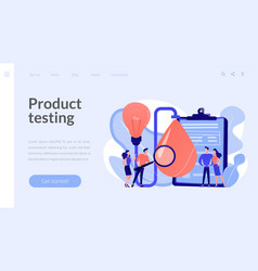 Product Testing Concept Landing Page