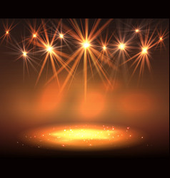 Smoke on the stage with lights Royalty Free Vector Image