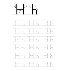 Printable Letter H Alphabet Tracing Worksheet