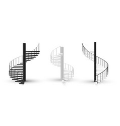 Spiral Staircase Black And White Stairs Design