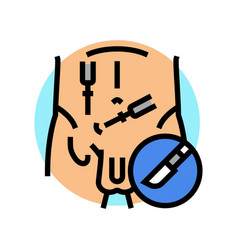 Femoral Hernia Repair Surgery Color Icon