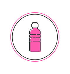 Filled Outline Bottle Of Water Icon Isolated On